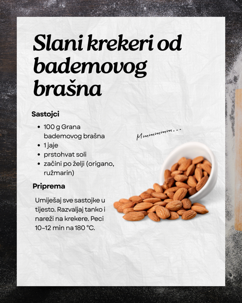 krekeri od bademovog brasna recept